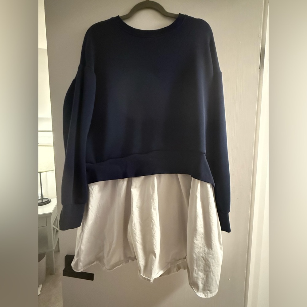 Addison Bay Navy Sweatshirt Dress